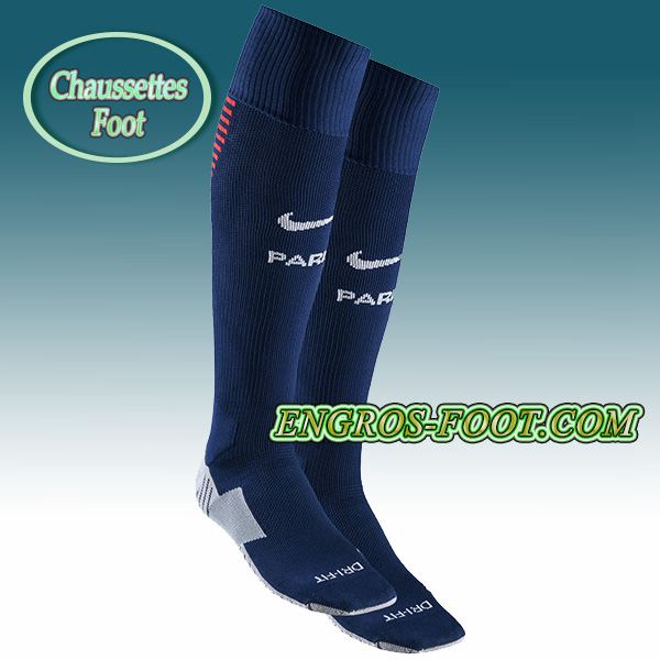 Engros-foot: Chaussettes Foot PSG Bleu Marine 2016 2017 Domicile Thailande