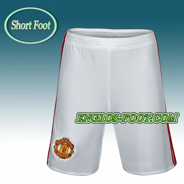 Engros-foot: Short Foot Manchester United Blanc 2016 2017 Domicile Thailande