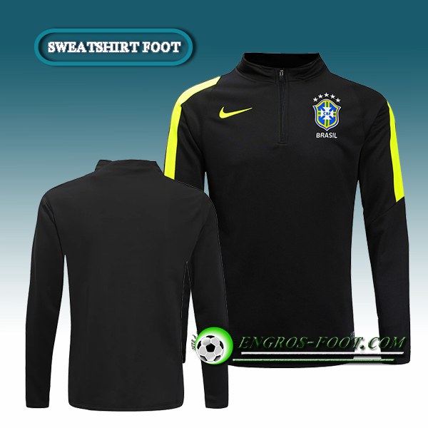 Engros-foot: Sweatshirt Training Bresil Noir 2016 2017 Thailande