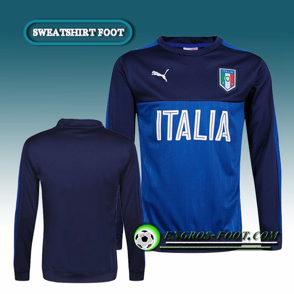 Engros-foot: Sweatshirt Training Italie Noir/Bleu 2016 2017 Thailande