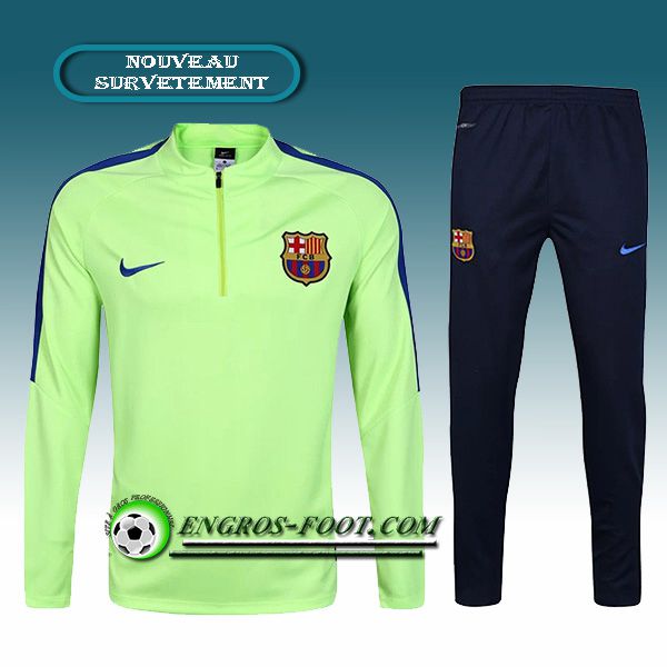 Engros-foot: Survetement Foot FC Barcelone Vert 2016-17 Thailande