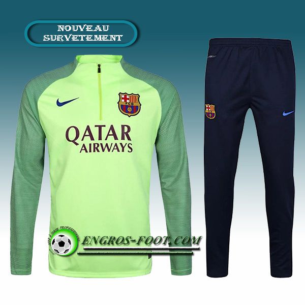Engros-foot: Survetement Foot Elite FC Barcelone Vert 2016-17 Thailande