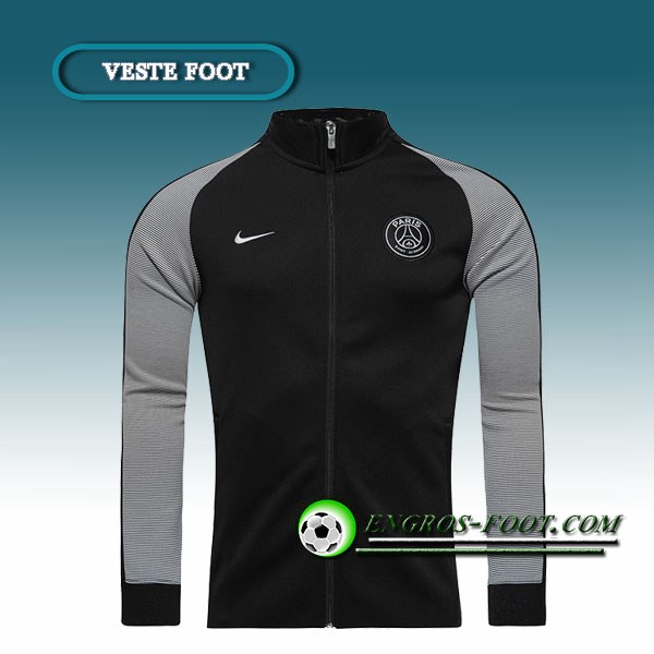 Engros-foot: Veste foot Paris PSG Noir/Blanc 2016 2017 Thailande
