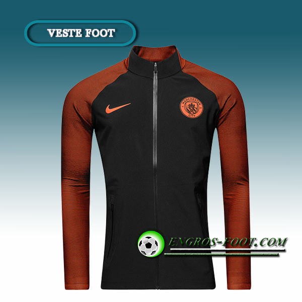 Engros-foot: Veste foot Manchester City Noir/Brun 2016 2017 Thailande