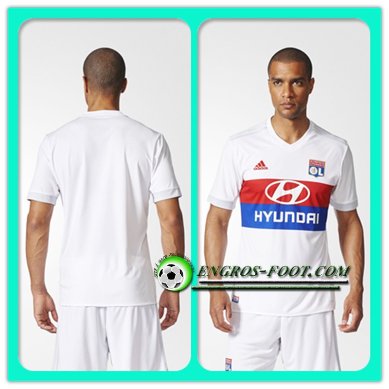 jeu de Maillot du OLympique Lyonnais OL Enfant Domicile 2017/18 Blanc | personnalise floqué