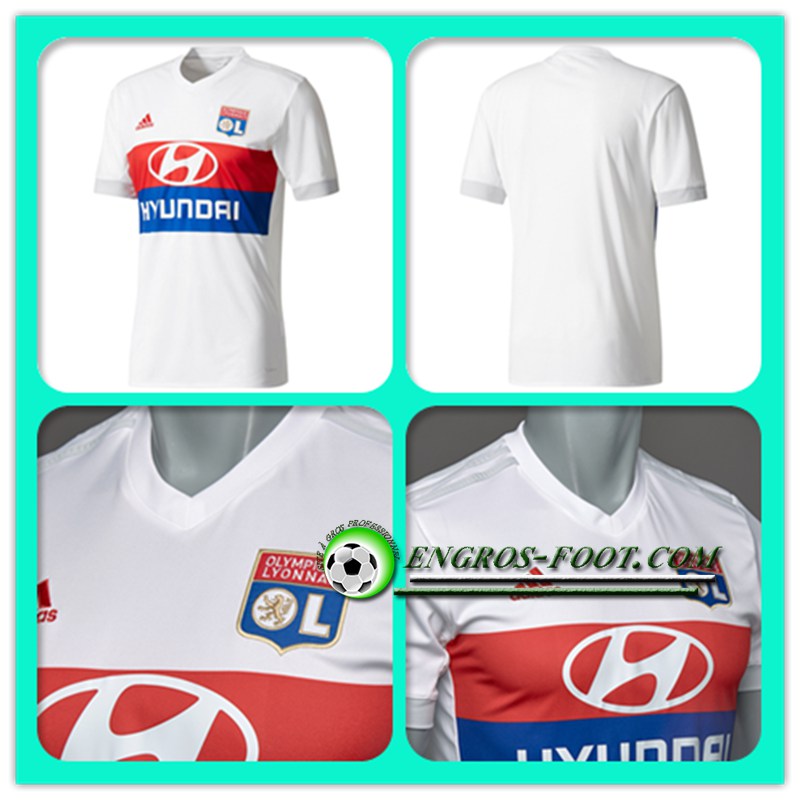 plus beau Maillot Foot de Lyon OL Blanc Enfant 17-18 Domicile thailande