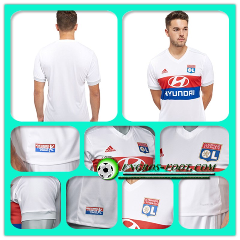 Photo de Nouveaux Maillots Foot Lyon OL 2017-2018 Domicile Enfant Blanc