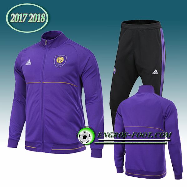 Engros-foot: Survetement de Orlando City SC Pourpre 2017-2018 | Veste club de foot Thailande
