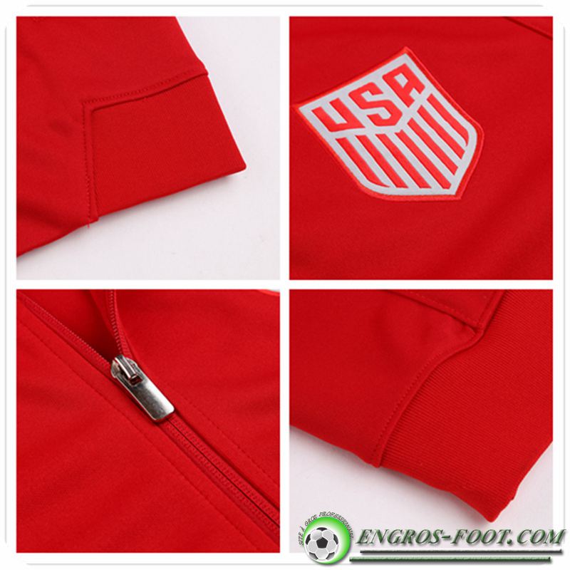 survetement Veste états-Unis Rouge 2017 18