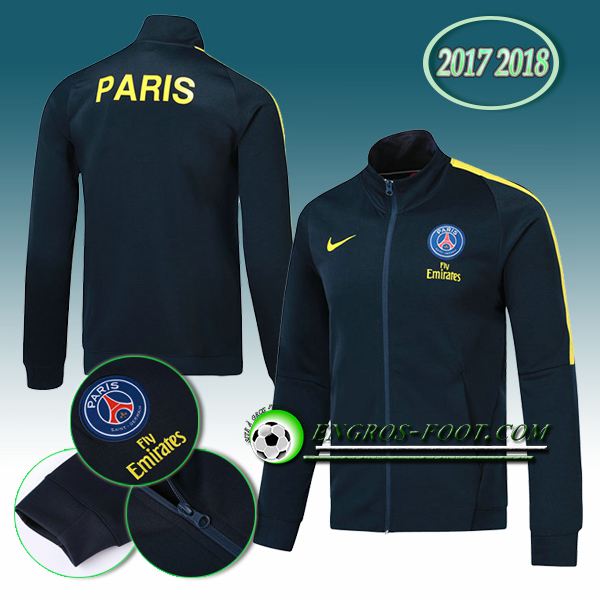 Engros-foot: Veste Foot PSG Bleu Marine 2017-2018 Thailande
