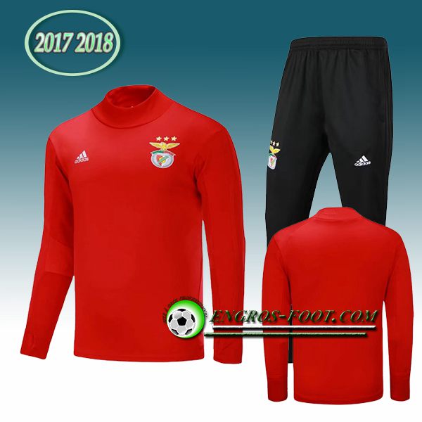 Engros-foot: Survetement Foot Benfica Rouge Ensemble 2017-2018 Thailande