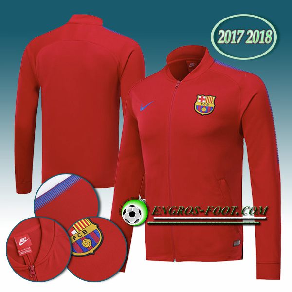 Engros-foot: Veste Foot FC Barcelone Rouge 2017-2018 Thailande