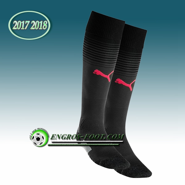 Engros-foot: Jeu Chaussettes Foot Arsenal Noir 2017 2018 Third Thailande