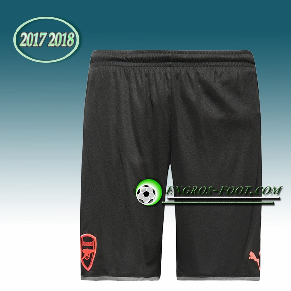 Engros-foot: Jeu Short Foot Arsenal Noir 2017 2018 Third Thailande