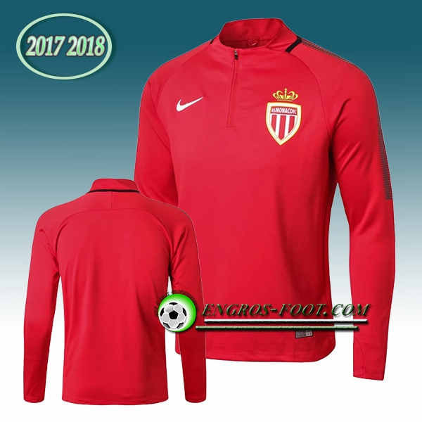 Engros-foot: Sweatshirt Training AS Monaco Rouge 2017-2018 Thailande