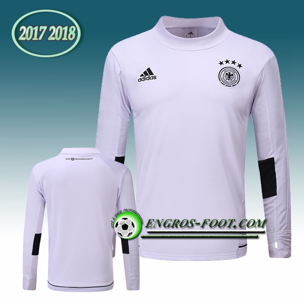 Engros-foot: Sweatshirt Training Allemagne Blanc 2017-2018 Thailande