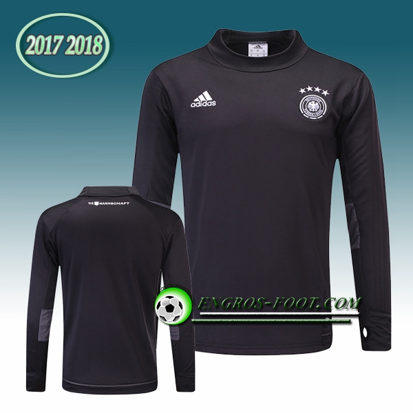 Engros-foot: Sweatshirt Training Allemagne Noir 2017-2018 Thailande