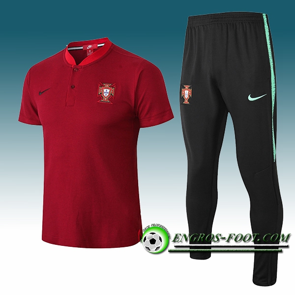 Engros-foot: Ensemble Polo Portugal + Pantalon Rouge 2018-2019 Thailande
