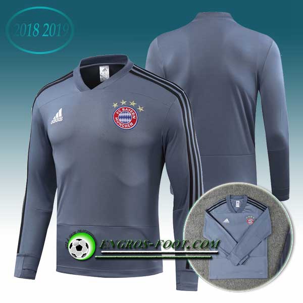 Engros-foot: Sweatshirt Training Bayern Munich Gris 2018-2019 Thailande
