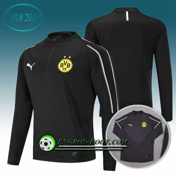 Engros-foot: Sweatshirt Training Dortmund BVB Noir 2018-2019 Thailande