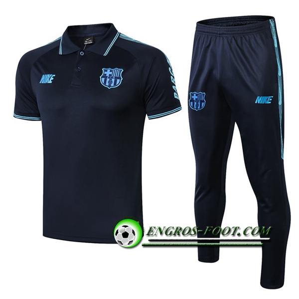 Engros-foot: Ensemble Polo FC Barcelone NIKE + Pantalon Bleu Fonce 2019 2020 Thailande