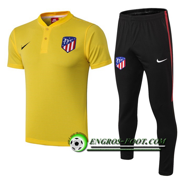 Engros-foot: Ensemble Polo Atletico Madrid + Pantalon Jaune 2019 2020 Thailande