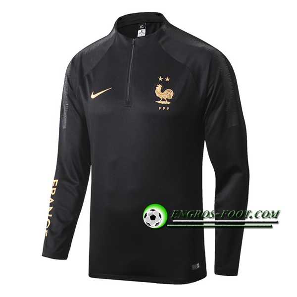 Engros-foot: Sweatshirt Training France Noir 2019 2020 Thailande