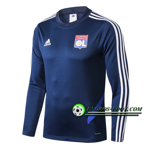 Engros-foot: Sweatshirt Training Lyon OL Bleu 2019 2020 Thailande