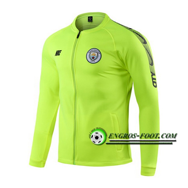 Engros-foot: Nouveaux Veste Foot Manchester City Vert 2019 2020 Thailande