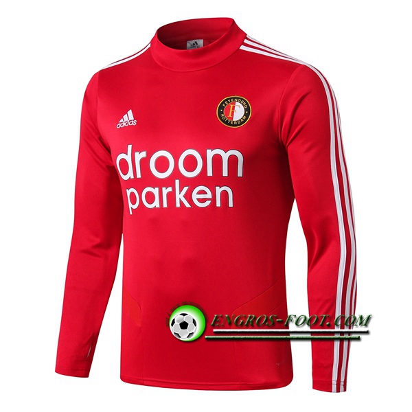 Engros-foot: Sweatshirt Training Feyenoord Rotterdam Rouge 2019 2020 Thailande