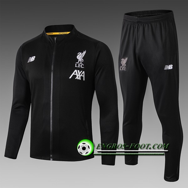 Engros-foot: Ensemble Survetement Foot - Veste FC Liverpool Enfant Noir 2019 2020 Thailande