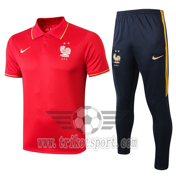 Ensemble Polo France + Pantalon Rouge 2019/2020