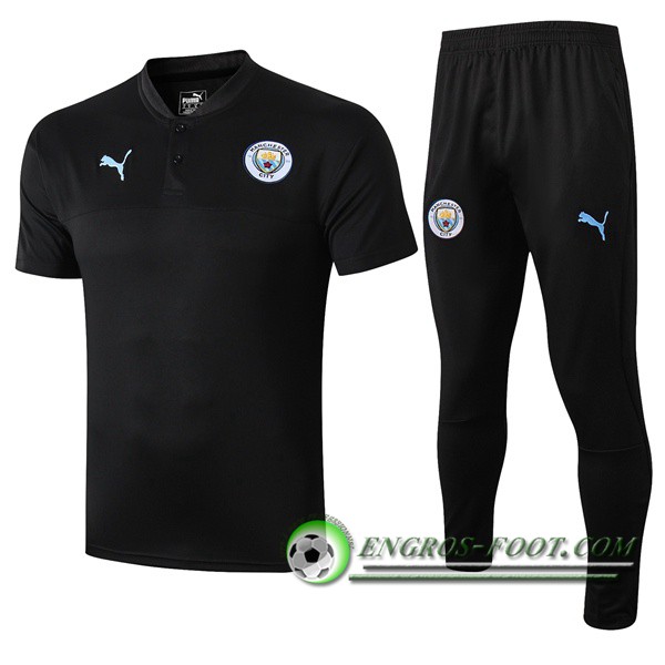 Ensemble Polo Manchester City + Pantalon Noir 2019/2020