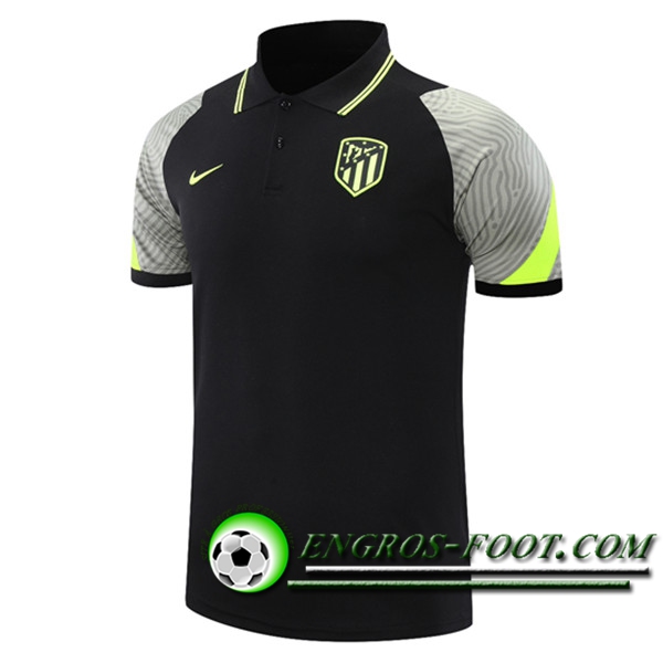 Polo Foot Atletico Madrid Noir 2021/2022