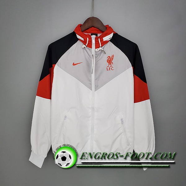 Coupe-Vent FC Liverpool Blanc/Gris 2021/2022