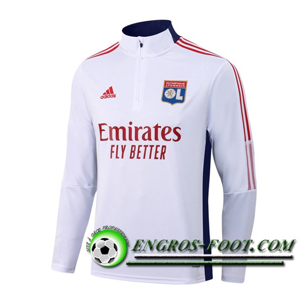 Sweatshirt Training Loyn OL Blanc 2021/2022