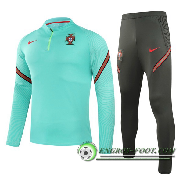 Ensemble Survetement de Foot Portugal Enfant Vert 2020/2021
