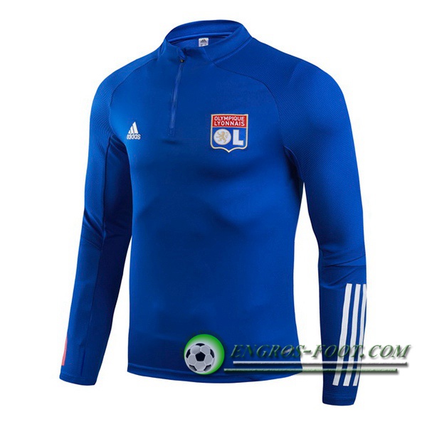 Engros-foot: Sweatshirt Training Lyon OL Bleu 2020/2021 Thailande