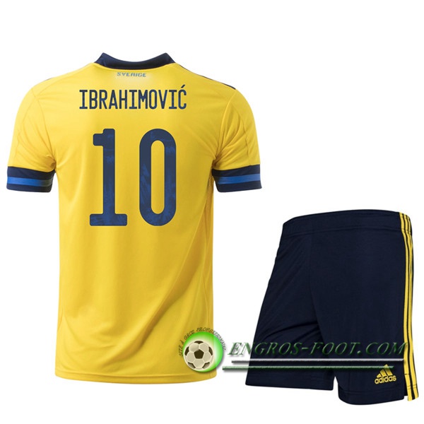 Engros-foot: Jeu Maillot UEFA Euro 2020 Suede (IBRAHIMOVIC 10) Enfant Domicile Thailande
