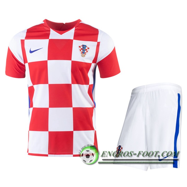 Engros-foot: Jeu Ensemble Maillot Foot Croatie Domicile + Short 2020/2021 Thailande