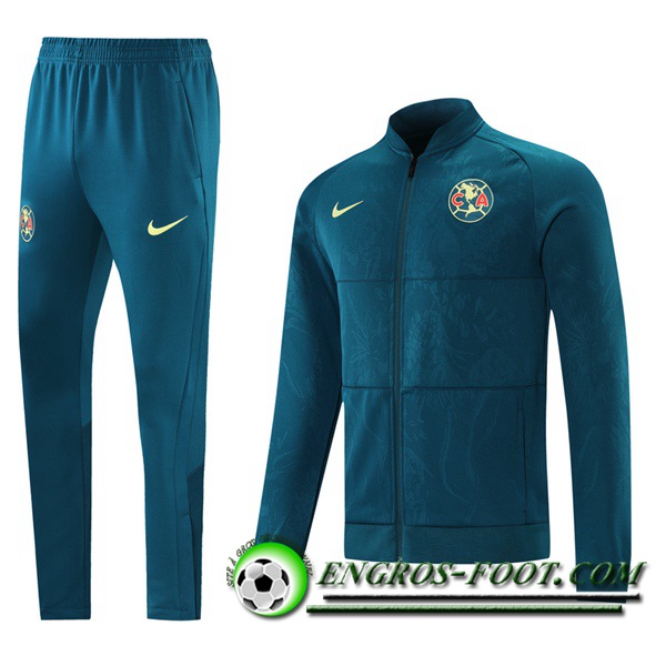 Ensemble Survetement de Foot - Veste Club America Vert Fonce 2021/2022