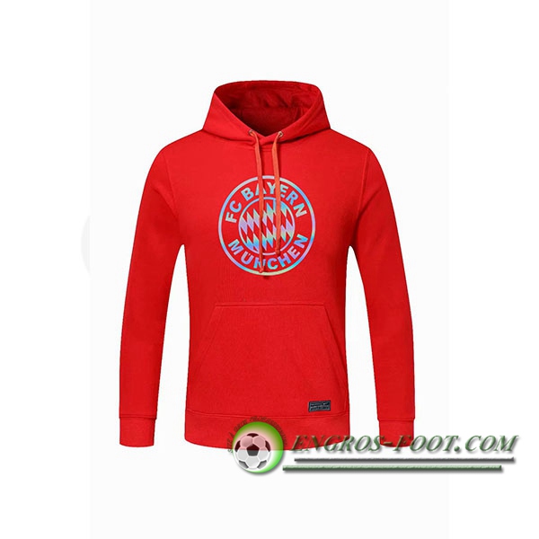 Engros-foot: Sweatshirt Training Capuche Bayern Munich Rouge 2020/2021 Thailande