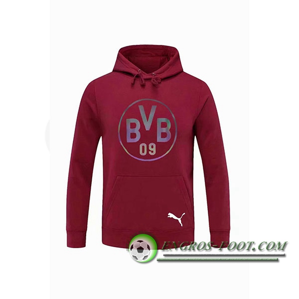 Engros-foot: Sweatshirt Training Capuche Dortmund BVB Violet 2020/2021 Thailande