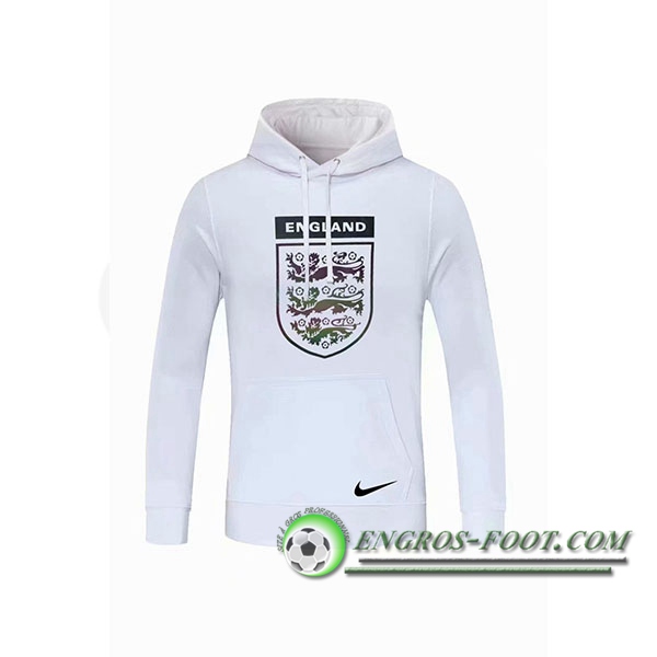Engros-foot: Sweatshirt Training Capuche Angleterre Blanc 2020/2021 Thailande