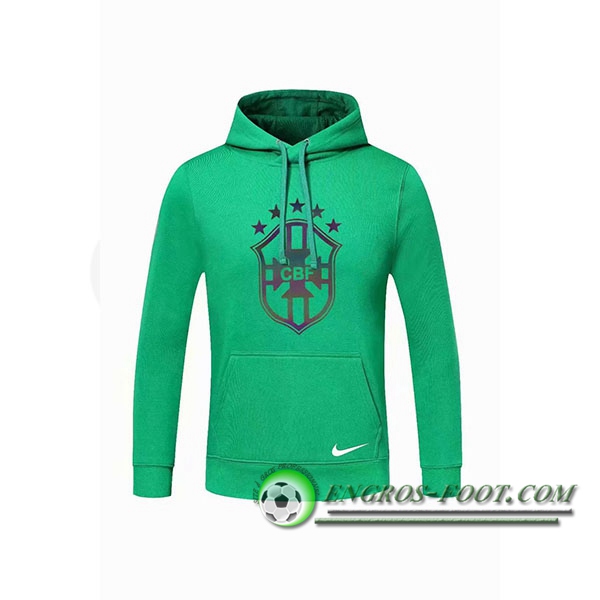 Engros-foot: Sweatshirt Training Capuche Brésil Vert 2020/2021 Thailande