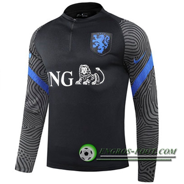 Engros-foot: Sweatshirt Training Pays-Bas Noir 2020/2021 Thailande