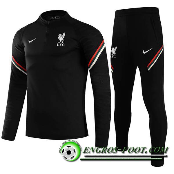 Ensemble Survetement de Foot FC Liverpool Enfant Vert Fonce 2021/2022