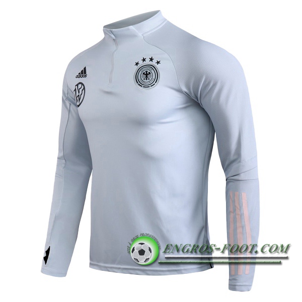 Engros-foot: Sweatshirt Training Allemagne Gris Clair 2020/2021 Thailande