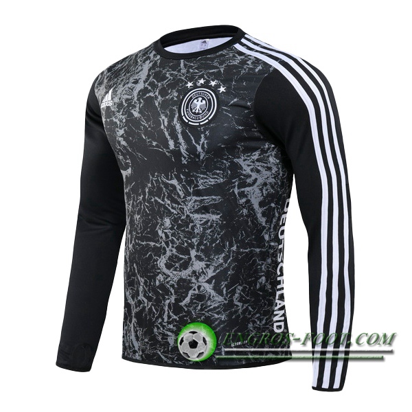 Engros-foot: Sweatshirt Training Allemagne Noir 2020/2021 Thailande