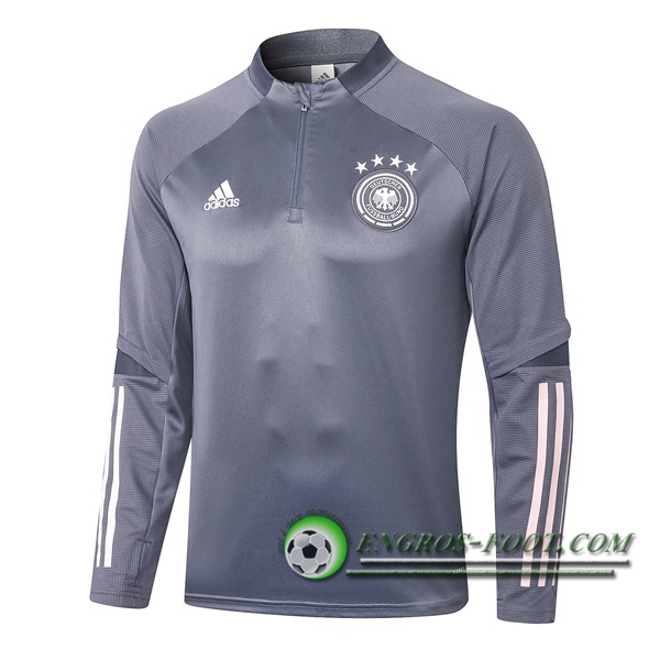 Engros-foot: Sweatshirt Training Allemagne Gris Clair 2020/2021 Thailande